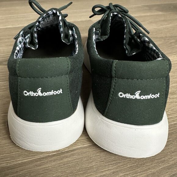 Ortho Comfoot Shoes Men 11.5 Green Corduroy Cushioned Walking Orthopedic - Picture 5 of 12